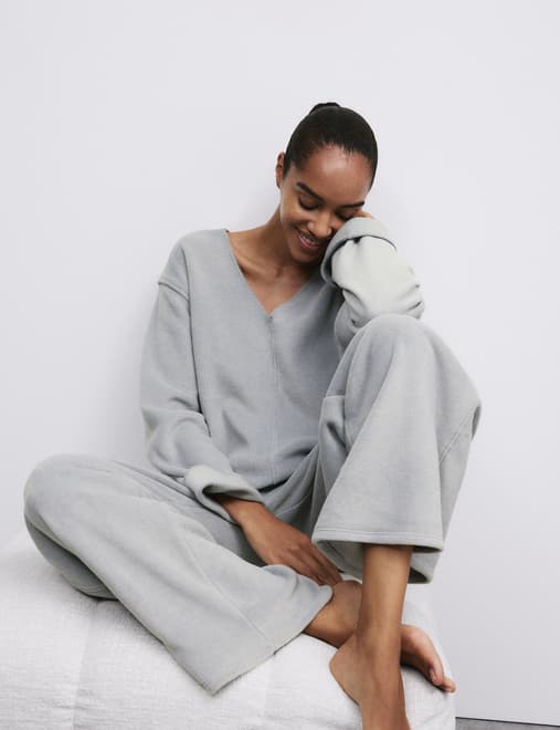 Fleece High Neck Lounge Pyjama Set