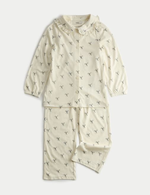 Modal Blend Bow Print Pyjamas (12 Mths-8 Yrs)