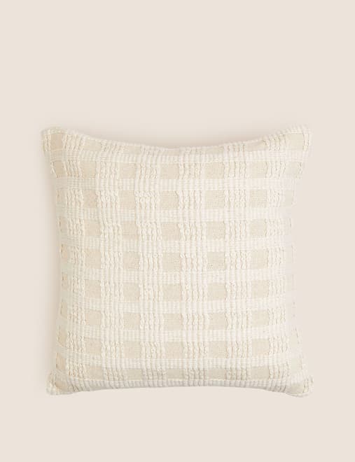 Pure Cotton Checked Cushion