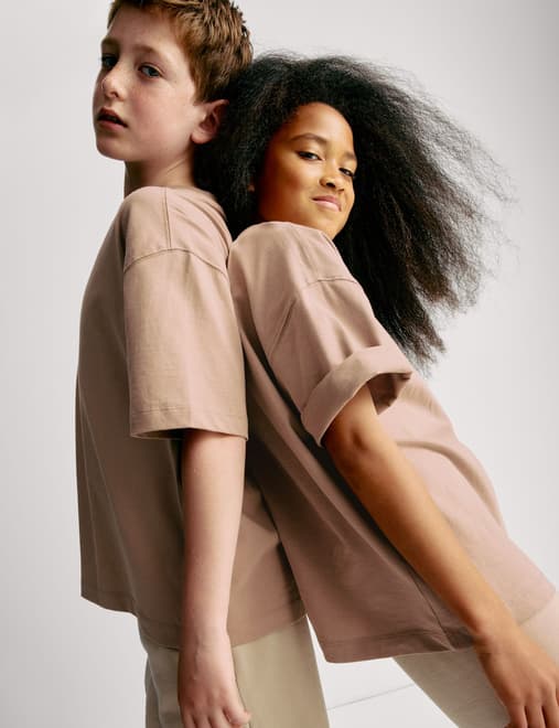 Pure Cotton Plain T-Shirt (2-16 Yrs)