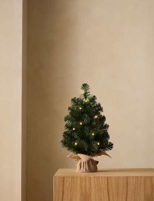 1.5ft Pre-Lit Spruce Christmas Tree