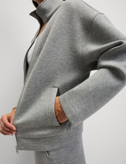 Scuba High Neck Zip Up Sweatshirt