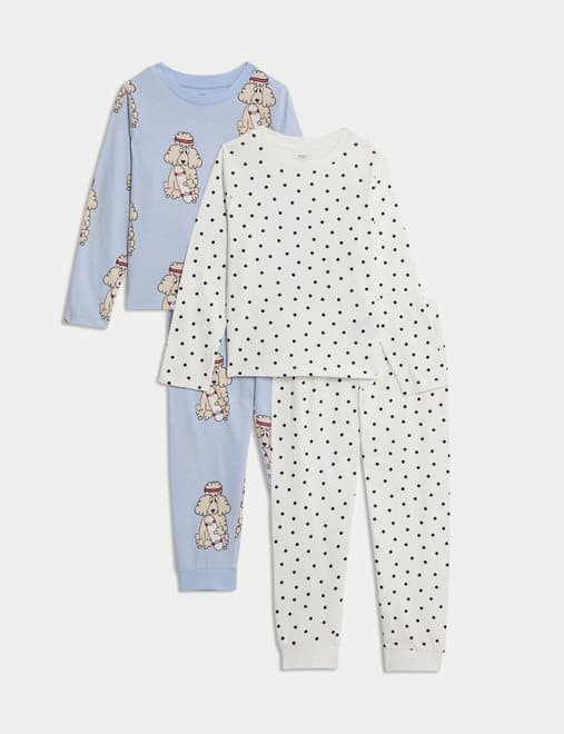 2pk Cotton Animal Print Pyjama Set (1-8 Yrs)