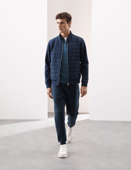 Cotton Rich Zip Up Quilted Jacket