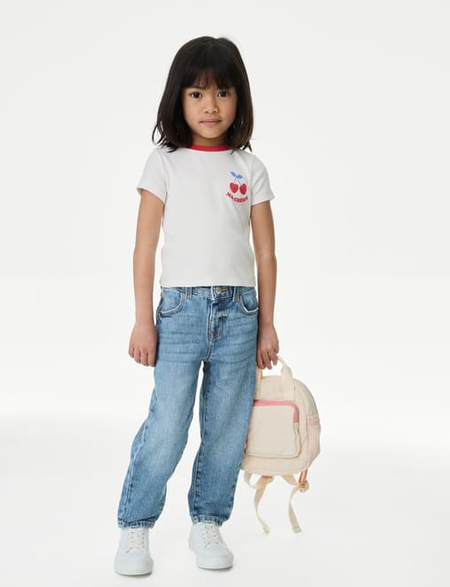 Mom Denim Jeans (2-8 Yrs)