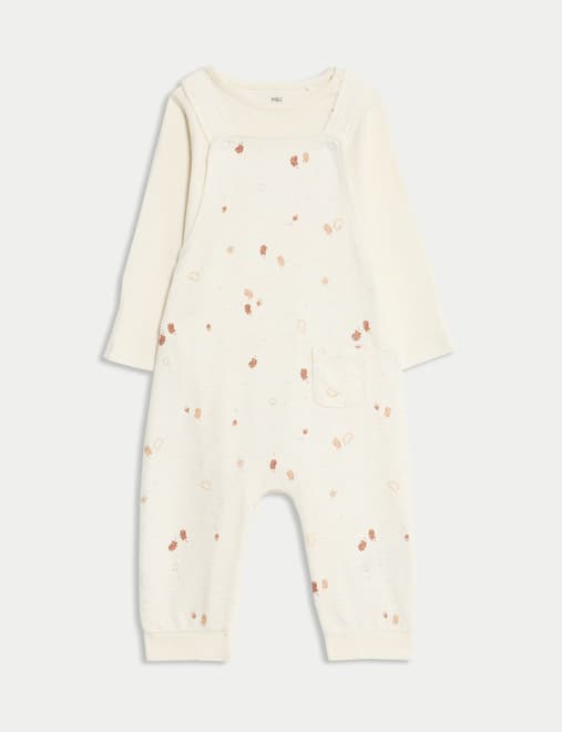 2pc Pure Cotton Leaf Outfit (0-12 Mths)