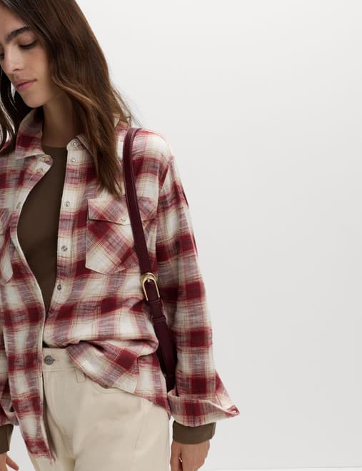 Pure Cotton Western Checked Shirt