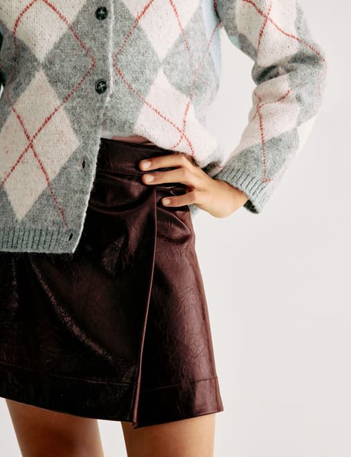 Mini Faux Leather A Line Skirt (6-16 Yrs)