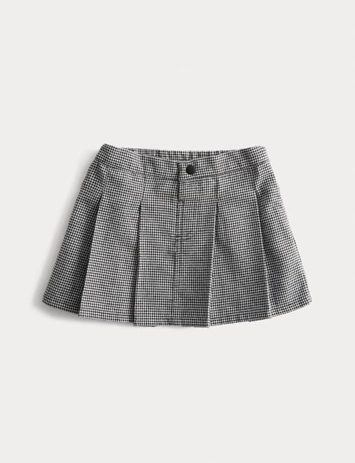 Cotton Rich Checked Pleated Skirt (2-8 Yrs)