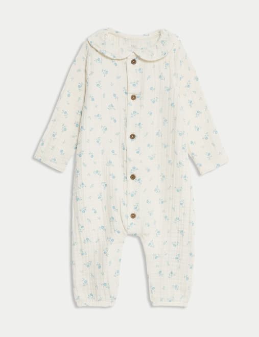 Pure Cotton Floral All in One (0-12 Mths)