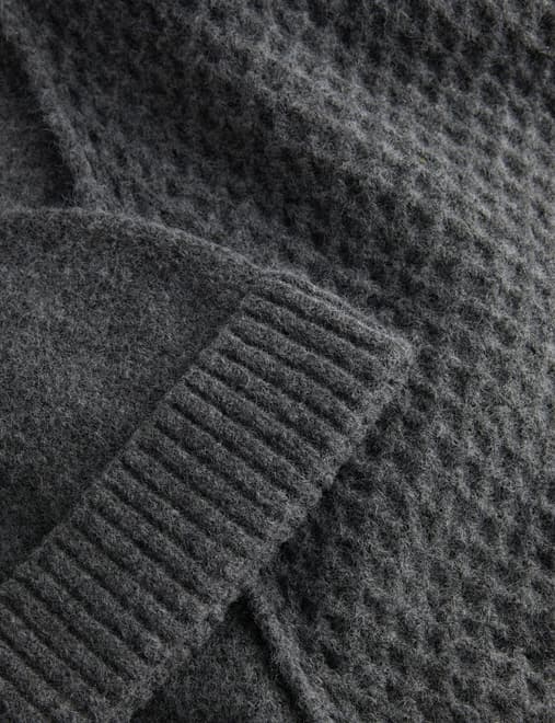 Waffle Knitted Hat & Scarf Set