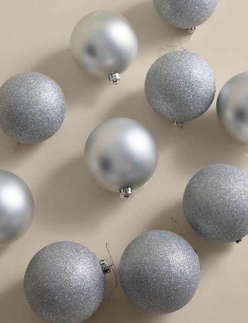 10pk Oversized Shatterproof Baubles