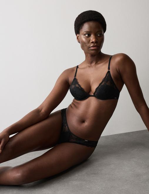 Savannah Lace Wired Plunge Bra (A-E)