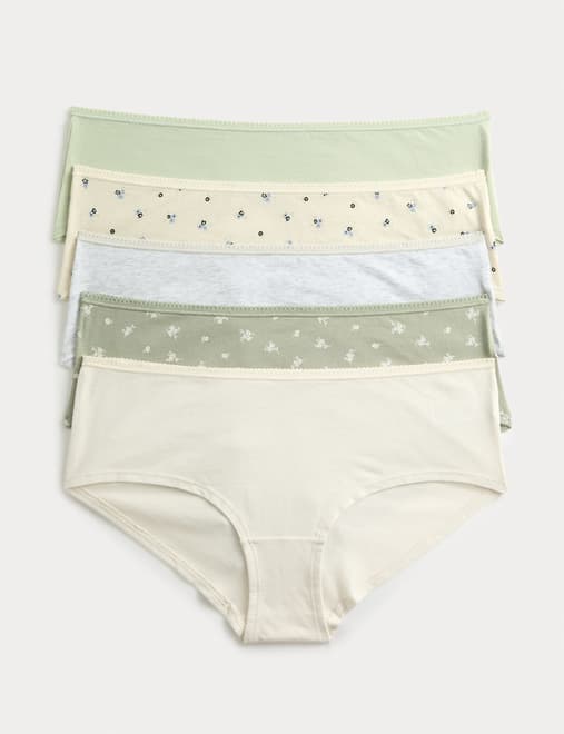 5pk Cotton Rich Lycra® Low Rise Shorts