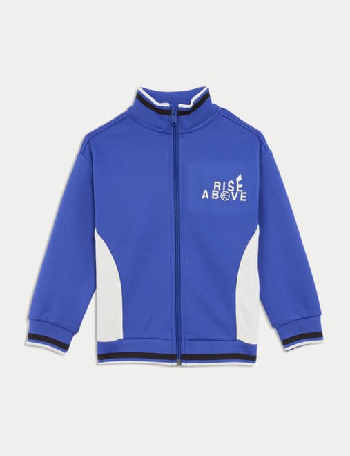 Sporty Slogan Zip Sweatshirt (2-8 Yrs)