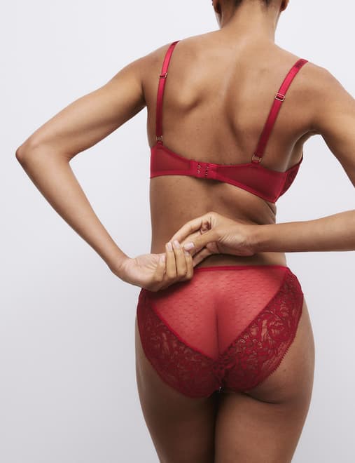 Silk & Lace High Leg Knickers