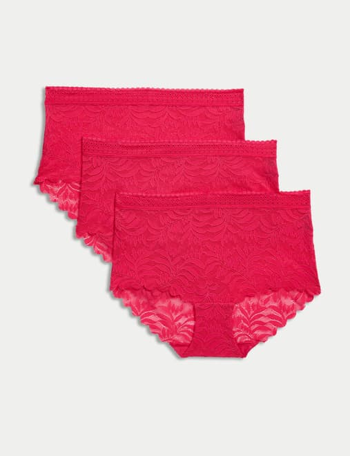 3pk Flexifit™ Lace High Rise Shorts