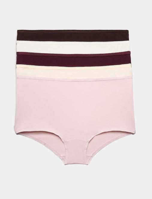 5pk Cotton Lycra® High Rise Shorts