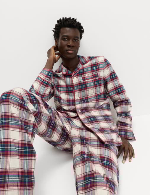 Pure Cotton Family Christmas Checked Pyjama Set
