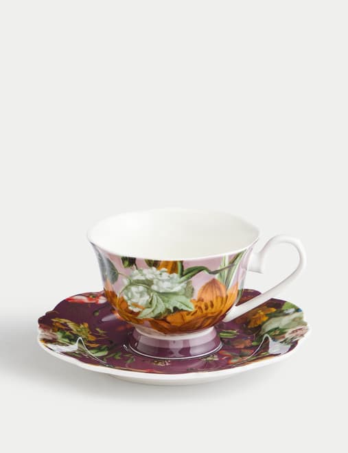 Floral Cup & Saucer