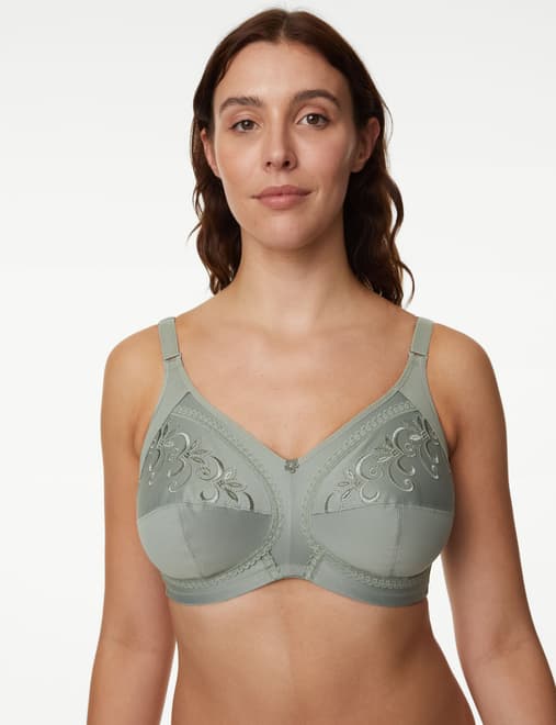 Total Support Embroidered Full Cup Bra B-G