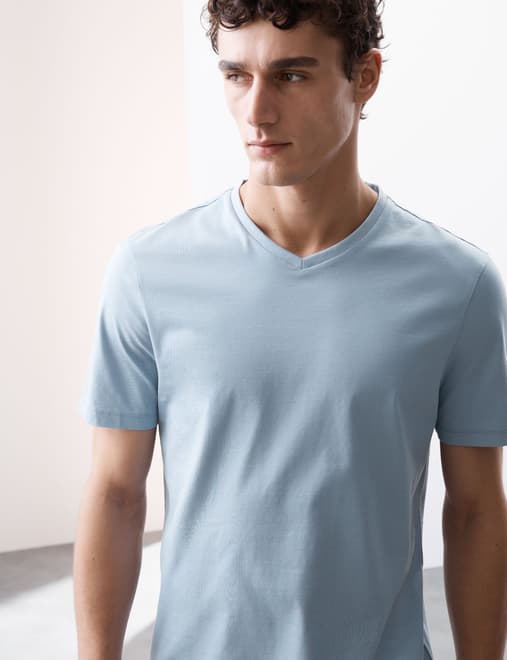 Pure Supima® Cotton V-Neck T-Shirt