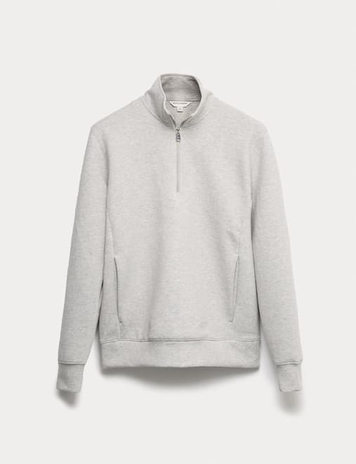 Cotton Rich Half Zip Sweatshirt