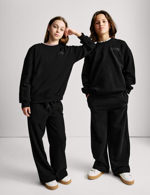 Wide Leg Cotton Rich Joggers (2-16 Yrs)