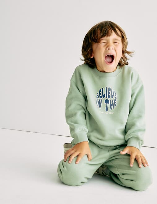 Cotton Rich Graphic Sweatshirt (2-8 Yrs)