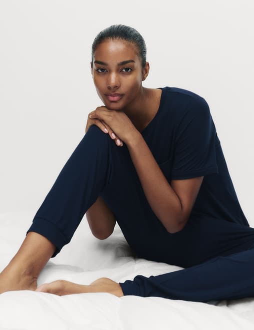 Viscose Satin Cuff Leg Pant