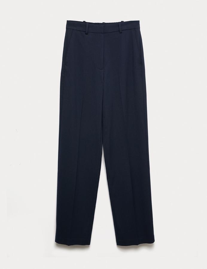 Straight Leg Trousers with Stretch