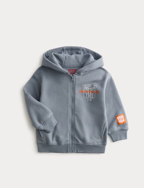 Cotton Rich Transformers™ Zip Hoodie (2-8 Yrs)