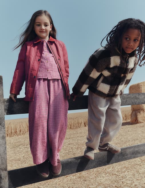 2pc Pure Cotton Checked Top & Bottom Outfit (2-8 Yrs)