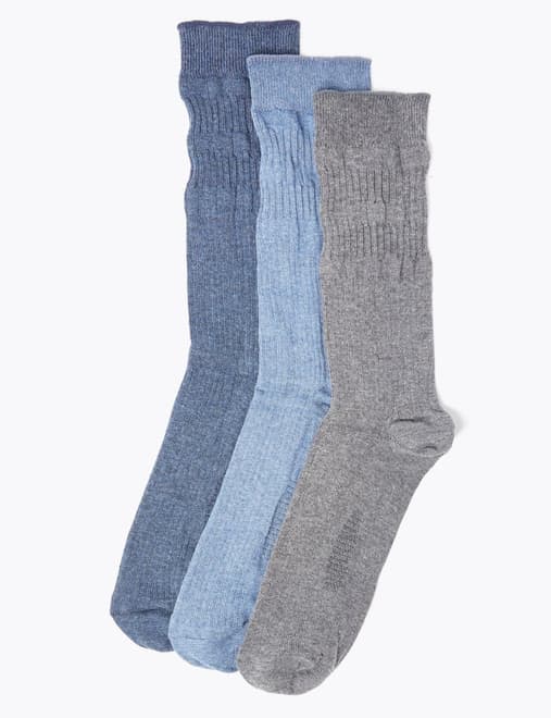 3 Pack Gentle Grip Cool & Fresh™ Socks