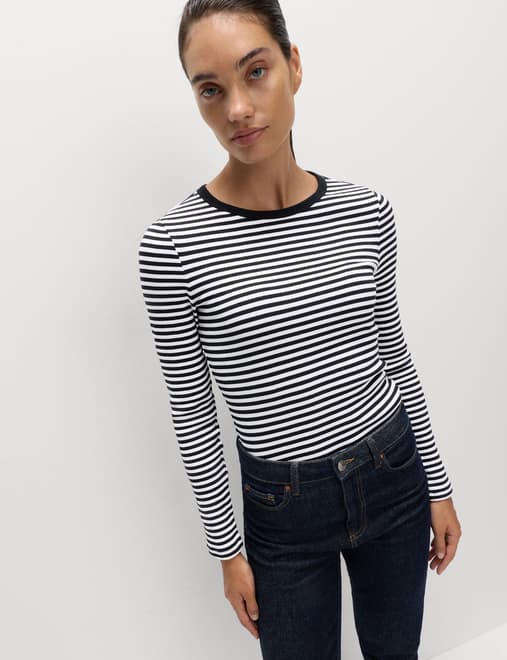 Cotton Rich Ribbed Top
