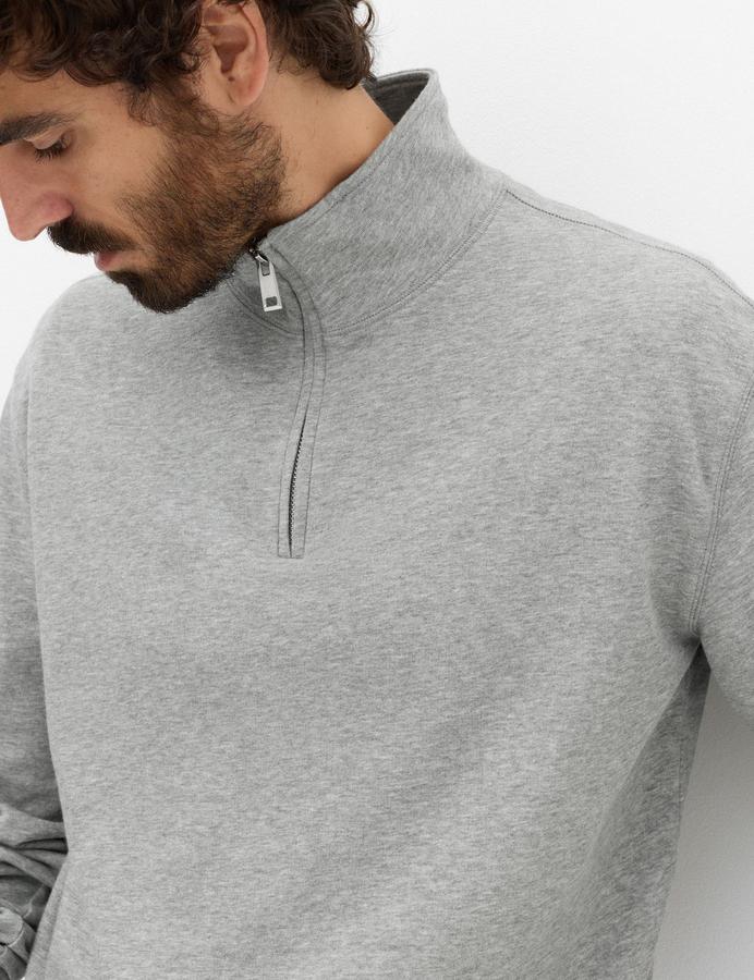 Cotton Rich Loopback Half Zip Sweatshirt