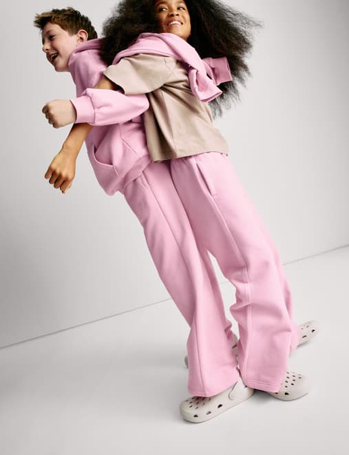 Wide Leg Cotton Rich Joggers (2-16 Yrs)