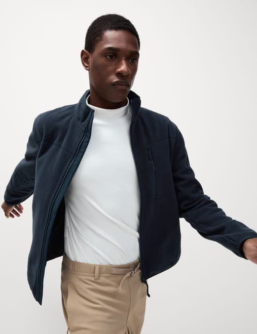 Zip Up Funnel Neck Micro Fleece