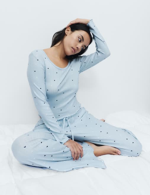 Pointelle Printed Pyjama Set