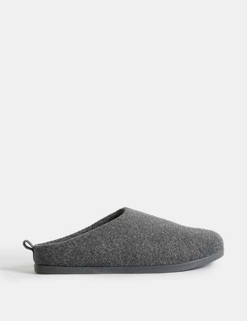 Felt Back Tab Mule Slippers