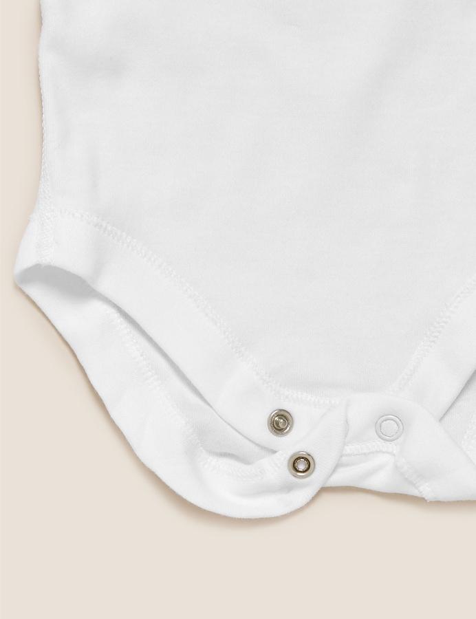 5 Pack Pure Cotton Strappy Bodysuits (6½lbs-3 Yrs)
