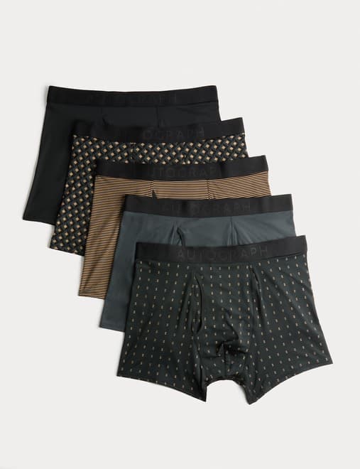 5pk Microskin Geometric Trunks