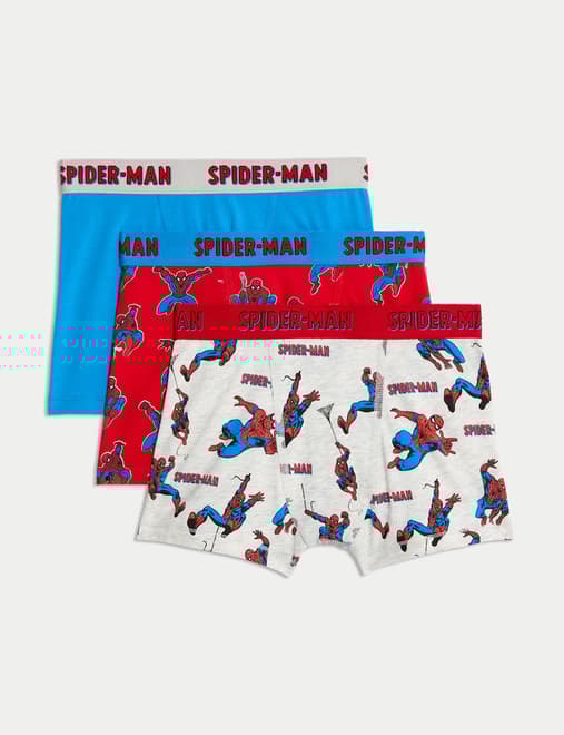 3pk Cotton Rich Spider-Man™ Trunks(3-10 Yrs)