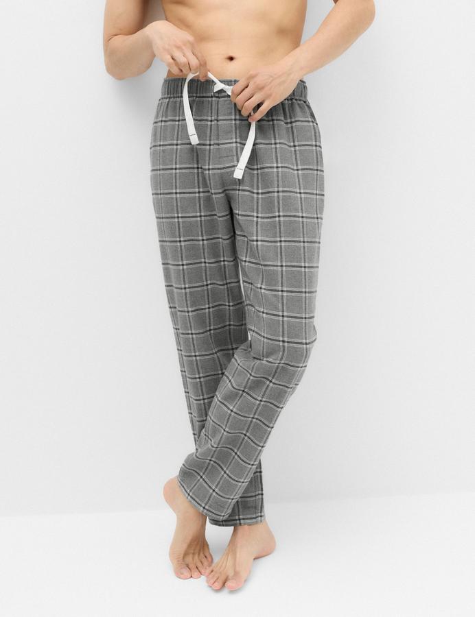 Pure Cotton Checked Loungewear Bottoms