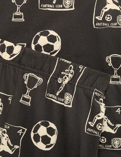 Pure Cotton Football Print Pyjama Set (1-16 Yrs)
