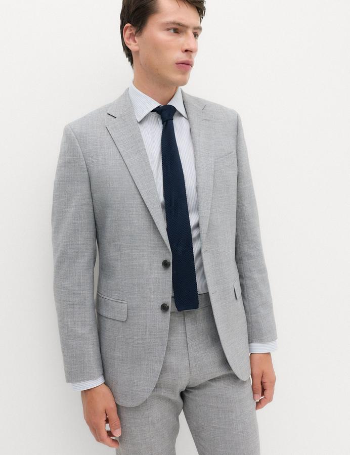 Regular Fit Textured Suit Jacket