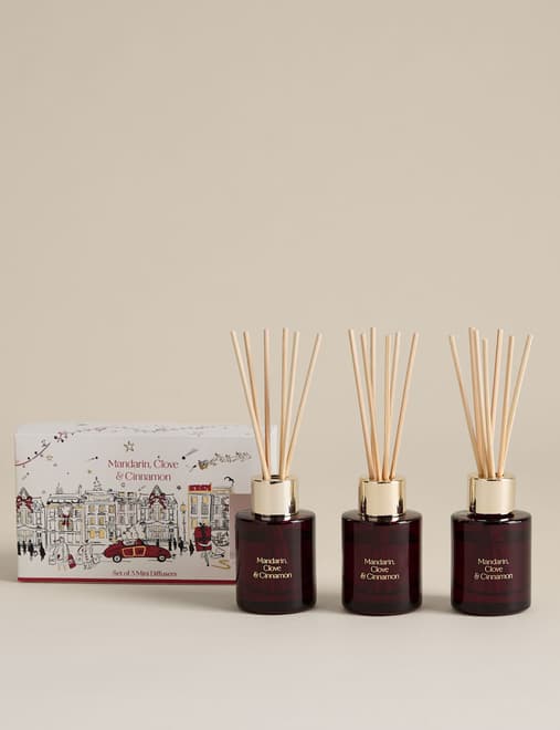 Set of 3 Mandarin, Clove & Cinnamon Mini Diffusers