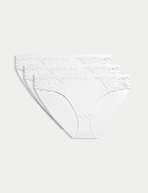 3pk Amelia Lace Bikini Knickers