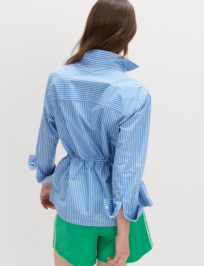Pure Cotton Striped Drawstring Shirt