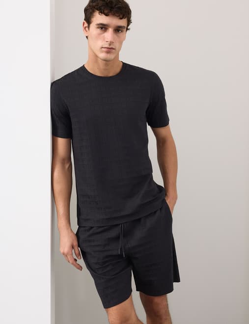 Supima® Cotton Rich Jacquard Pyjama Shorts